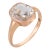 Vintage Gia 2.26 Carat Diamond 10k Rose Gold Bezel Ring, Size 7.25 For Sale