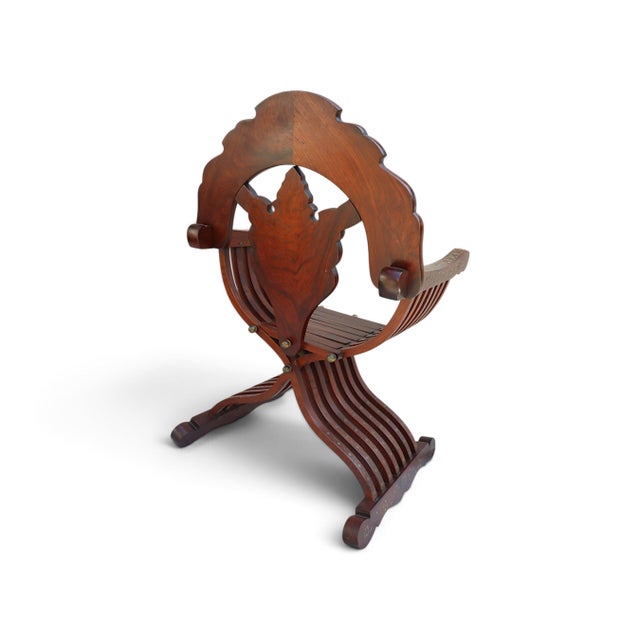 Vintage Savonarola Cedar Chair, 1950s For Sale - Image 4 of 18