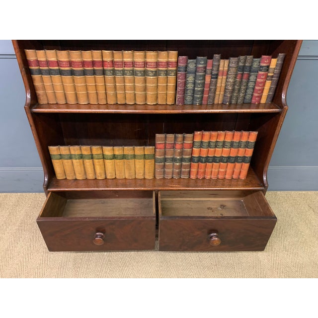 Victorian Mahogany Waterfall Open Bookcase, 1880 For Sale - Image 12 of 15