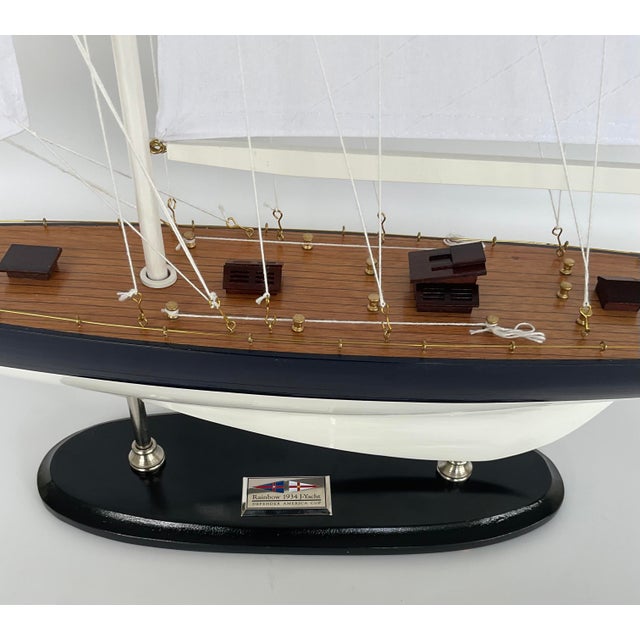 Nautical J-Yacht Rainbow Model Boat For Sale - Image 4 of 7