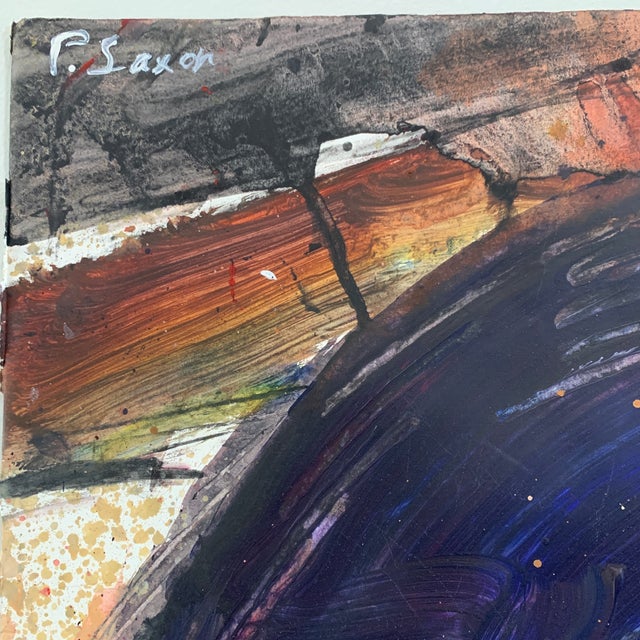 Arts & Crafts Contemporary Abstract Portrait Ink Wash Painting by Phil Saxon For Sale - Image 3 of 9