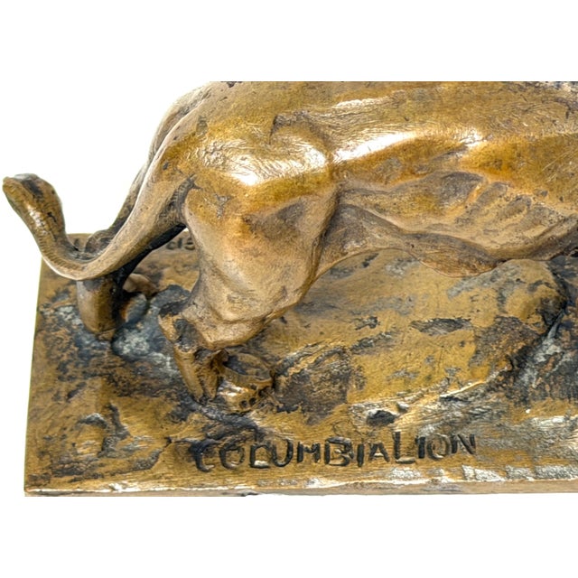 Early 20th Century Frederick G. R. Roth “Columbia Lion” American Bronze Animalier Sculpture For Sale - Image 15 of 15