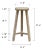 28" High Round Bar Stool Weathered Natural For Sale