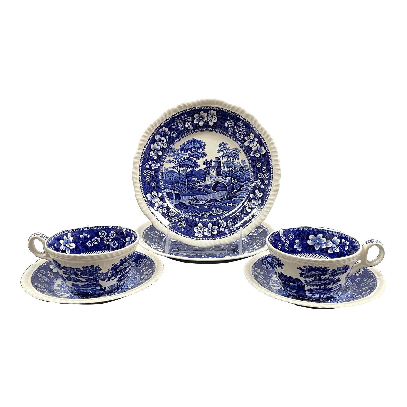 Vintage Copeland Spode Blue and White ‘Spode’s Tower’ Transferware Tea ...
