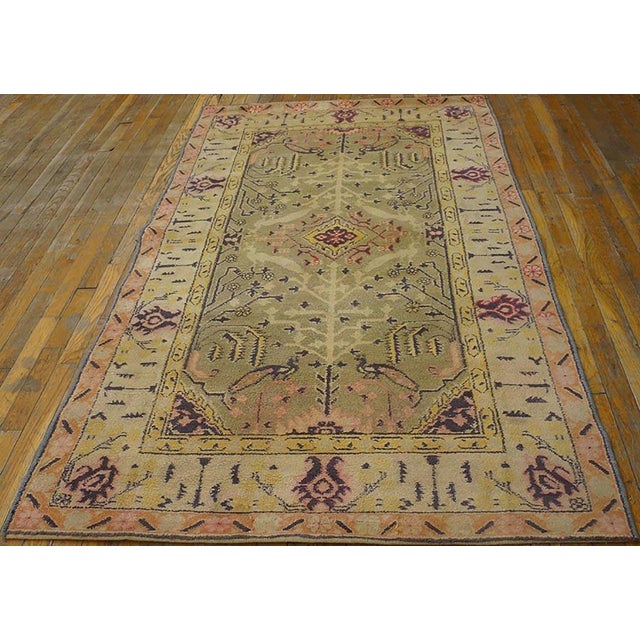 Antique Indian Agra rug, size: 4'0" x 6'0".