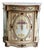 French-Style Floral Cabinet – Hand-Painted Romantic Details, Marble Top & Ornate Bronze Accents For Sale