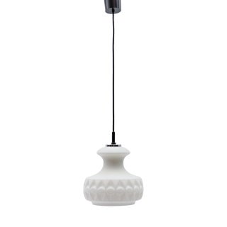 White 3D Glass Hanging Lamp by Peill & Putzler, 1960s For Sale
