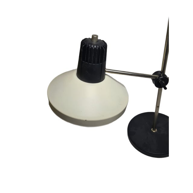 Black Vintage Polish Bedside Lamp in Glass and Metal, 1980s For Sale - Image 8 of 9
