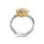Early 21st Century 18K Yellow Gold Plated .925 Sterling Silver Diamond Heart Ring with Satin Finish (I-J Color, SI1-SI2 Clarity) - Ring Size 7 For Sale - Image 5 of 7
