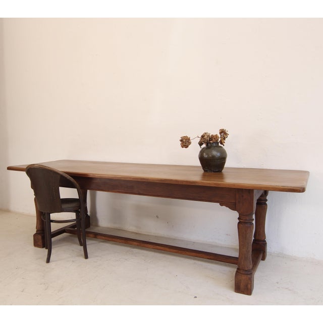 Large Oak Dining Table, 1920s For Sale - Image 4 of 18