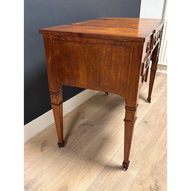 Wood Antique Louis XVI Style Dressing Table For Sale - Image 7 of 15