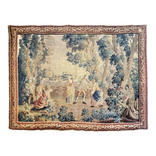 18th Century French Aubusson Tapestry “Colin-Maillard” or Blind Man’s Buff Scene For Sale