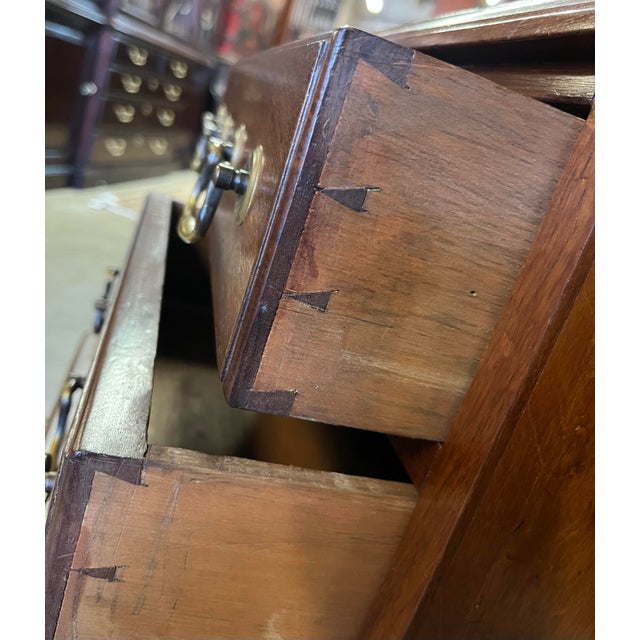 Wood Antique Four Drawer Bedside Chest For Sale - Image 7 of 9