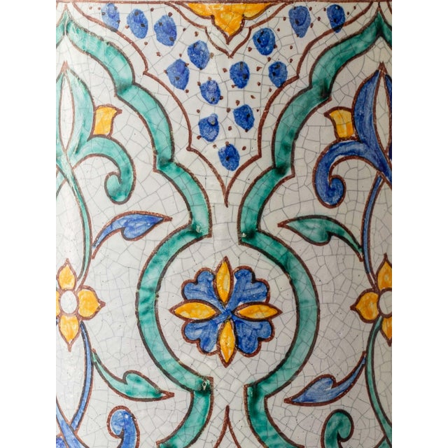 Spanish Moorish Hand-Painted Ceramic Table Lamp For Sale - Image 15 of 17
