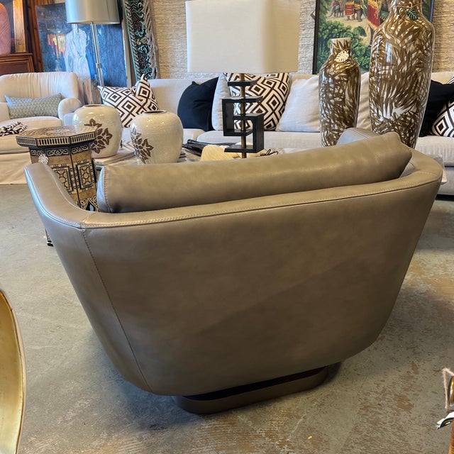 Artefacto Leather Swivel Chair | Chairish