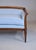 French Directoire Style Sofa, Hand Carved Cherry, Light Blue For Sale - Image 15 of 18