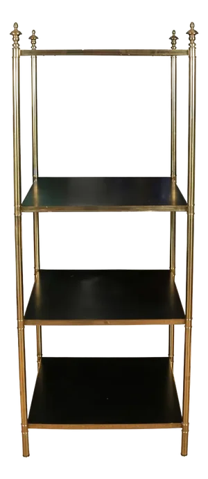 Four Tier Regency Style Brass Etagere