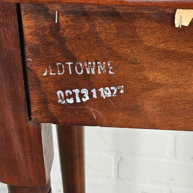 Wood Statton Americana Colonial Console Table Sofa Table 37" For Sale - Image 7 of 12