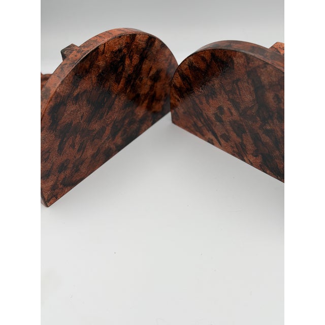 A Pair of Demilune Faux Tortoiseshell Handpainted Wall Brackets or Shelves For Sale - Image 9 of 9