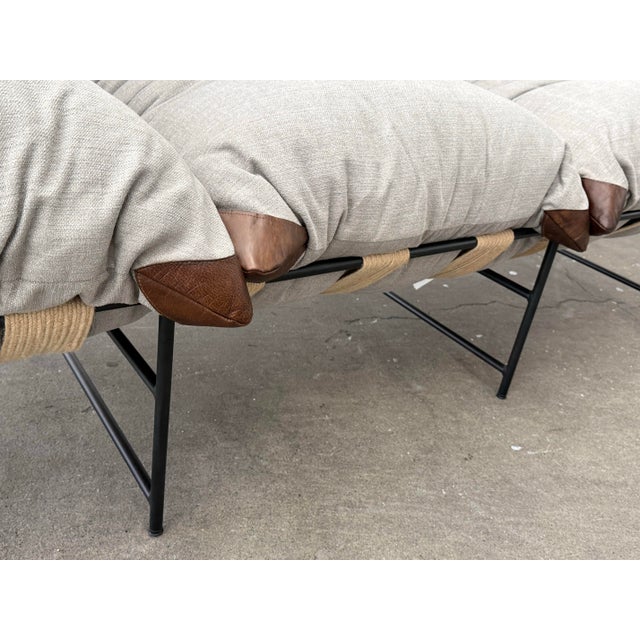 Gray Classic Home Palermo Natural Sofa For Sale - Image 8 of 12