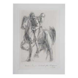 Auguste Rodin, Dante and Virgil on a chimerical horse, Engraving For Sale