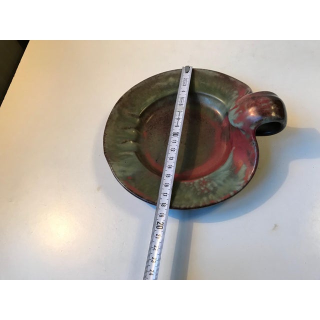 Ceramic Art Deco Danish Ceramic Ashtray by Niels Peter Nielsen for Dagnæs, 1940s For Sale - Image 7 of 9
