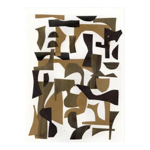 "Don't Think, Just Try It" Original Collage Art by Yuki Osada III