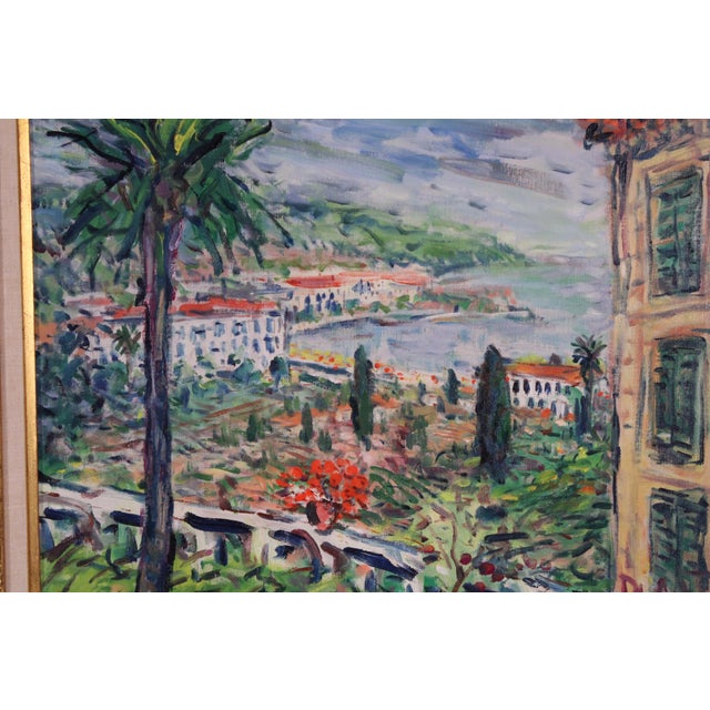 Painting by Duane Alt (Born 1935) Titled "Vue De Beaulieu" For Sale - Image 4 of 12