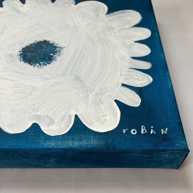 Flower Twenty One. Small Painting by Robin Zingone For Sale - Image 4 of 4
