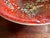 Vintage Midcentury Barbini Murano Style Red Silver Flecks Italian Art Glass Bowl Ashtray For Sale - Image 9 of 12