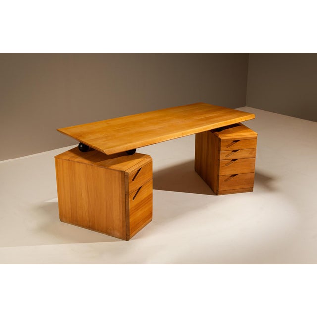 Adjustable Desk in Beech by Seltz, France, 1980s For Sale - Image 9 of 18