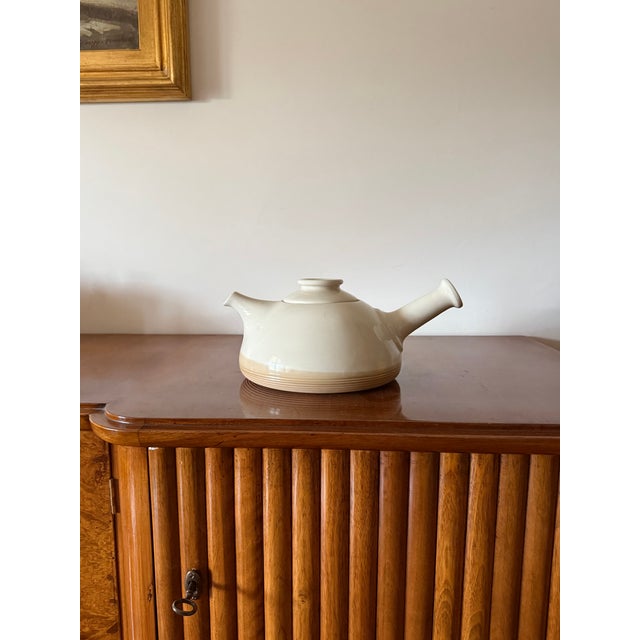 1970 Mid-Century Modern Cream Gres Teapot, Franco Bucci Italy For Sale - Image 13 of 15