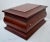 Vintage Jewelry Box has a Traditional Style. The Box is Made of Wood. Cherry Wood with a Burl Panel on Top, and Mother of...