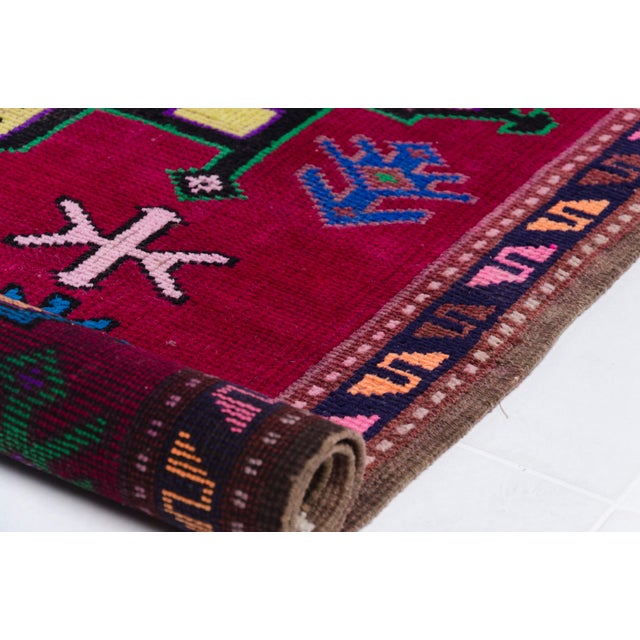 Multicolour Vintage Hallway Runner For Sale - Image 10 of 10