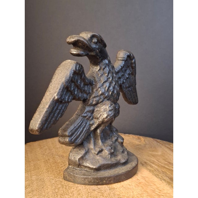 Antique Cast Iron Eagle on Rock Doorstop Patriotic Americana Hubley or Albany For Sale - Image 4 of 17