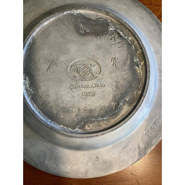 1970's J&r Pewter Revolutionary War Decorative Plates, Set of 3 Chairish