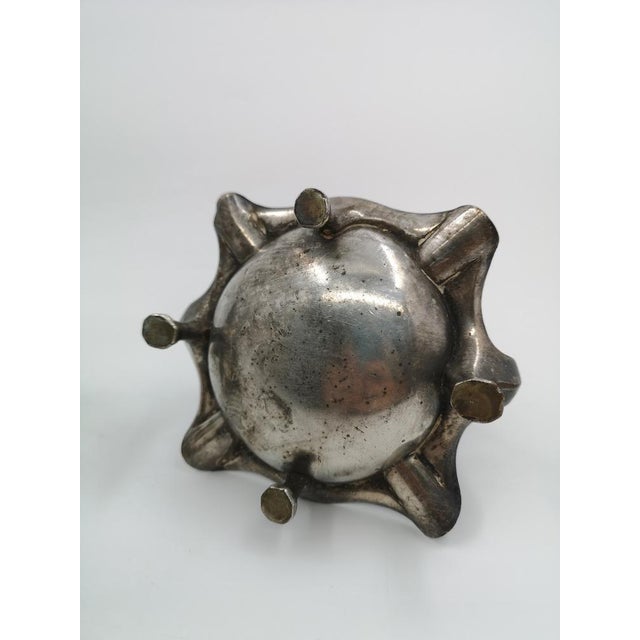 Ashtray with Match in Metal andl Silver from Wellner, 1950s, Set of 2 For Sale - Image 11 of 18