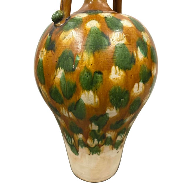 Early 20th Century Chinese Sancai-Glazed Double Dragon-Handled Amphora/Vase For Sale - Image 9 of 13
