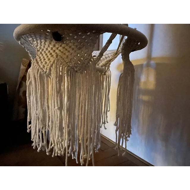 Textile Macrame Suspension with Rope For Sale - Image 7 of 9