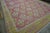 Indian 1930s Pink Rose Foliate Antique Indian Cotton Agra Rug 11'10" X 24'2" Handknotted Wool Carpet For Sale - Image 3 of 6