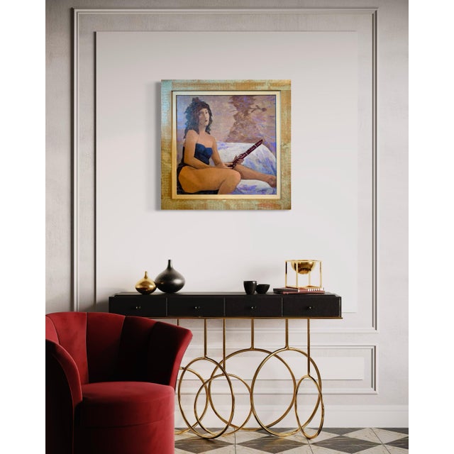 Giampaolo Talani "The Musician Chime" Oil on Board, Figurative Music Scene, Italian Contemporary Art, Tuscan Coastal Art For Sale In Monterey, CA - Image 6 of 11