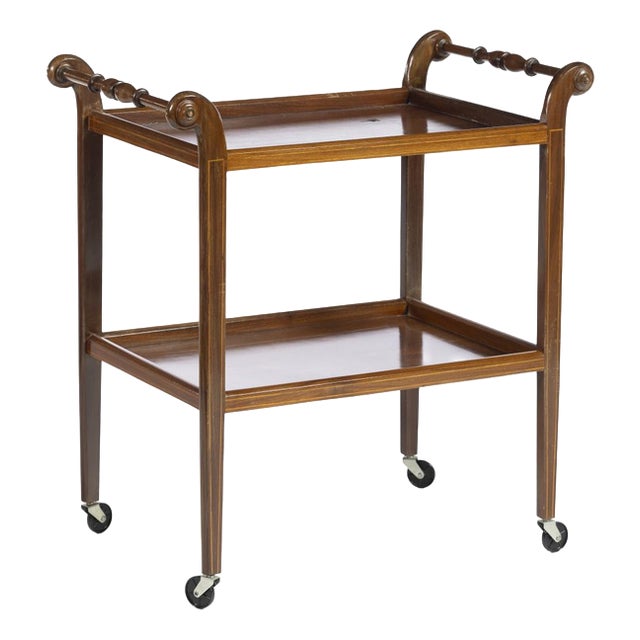20th Century Tea Cart in Mahogany For Sale