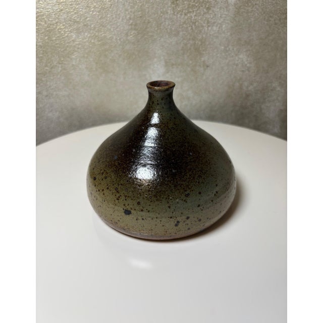 Brown french Birds Egg Vase by Atelier Palègre, 1960s For Sale - Image 8 of 9