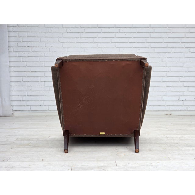 Danish Armchair in Green Velour and Ash, 1960s For Sale - Image 16 of 18
