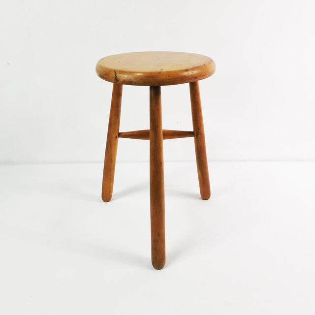 Mid-Century Modern Mid-Century Tripod Stool, Denmark, 1960s For Sale - Image 3 of 11