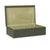Eton Green Ribbed Vegan Leather Hospitality Grade Storage Box For Sale - Image 4 of 8
