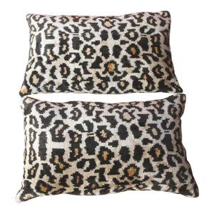 Animal Print Silk Velvet Pillow Covers- Set of 2