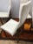 Set of 5 Mid Century Modern High Back Dining Chairs | Adrian Pearsall Style Upholstered White Chairs | Vintage MCM Dining Room Seating For Sale - Image 11 of 12