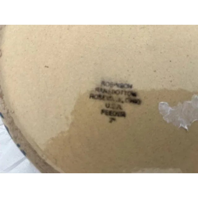 1920s 1920s Rare Sponge Ware Pottery Dog Dish For Sale - Image 5 of 5