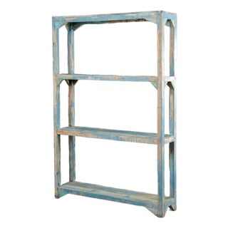 Antique Painted Pine Four-Tier Open Étagère For Sale